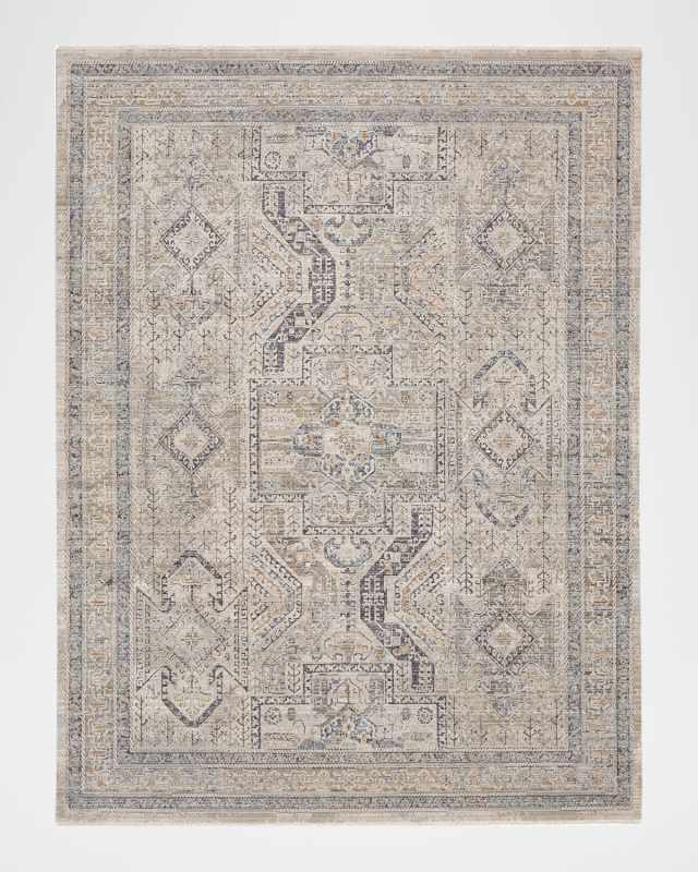 Lynx Gray/Blue Power-Loomed Rug, 9' x 12'
